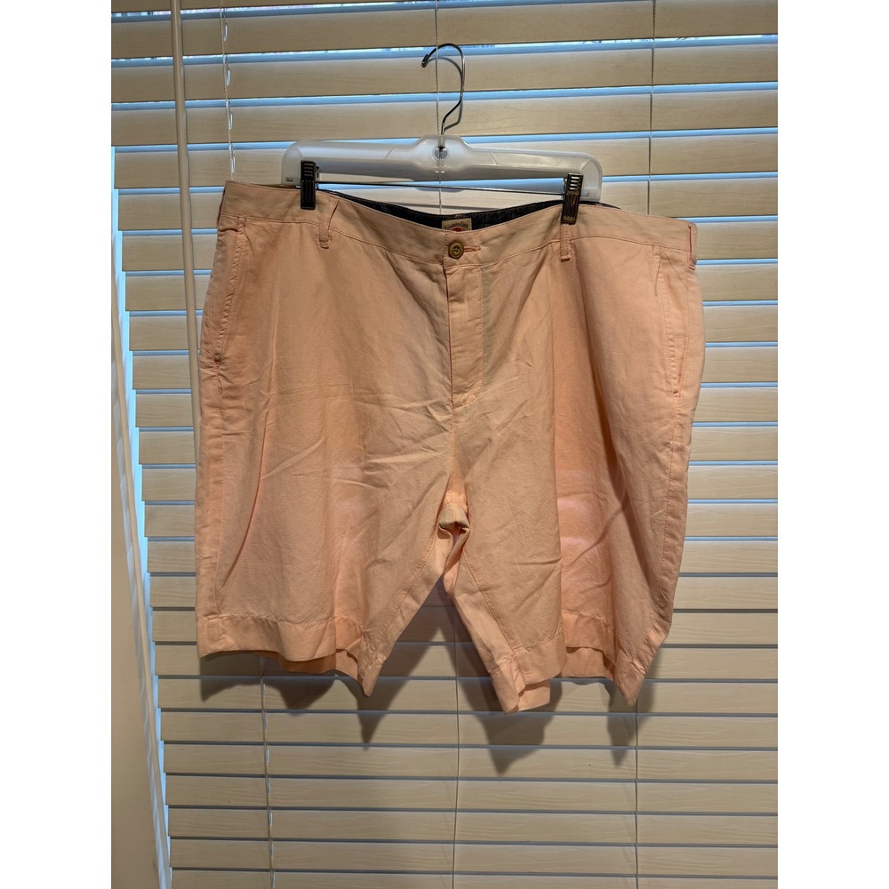 FAHERTY BRAND Mens Peach Linen Cotton Blend Casual Shorts Size 42
